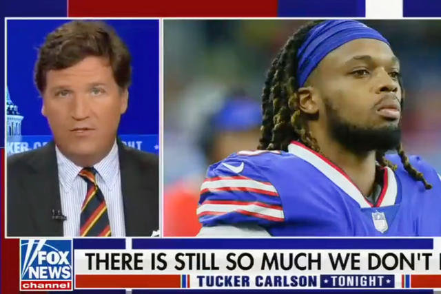 <p>Tucker Carlson lambasts medical experts as ‘witch doctors’ in segment amplifying anti-vaccine misinformation in the wake of Damar Hamlin’s collapse.</p>